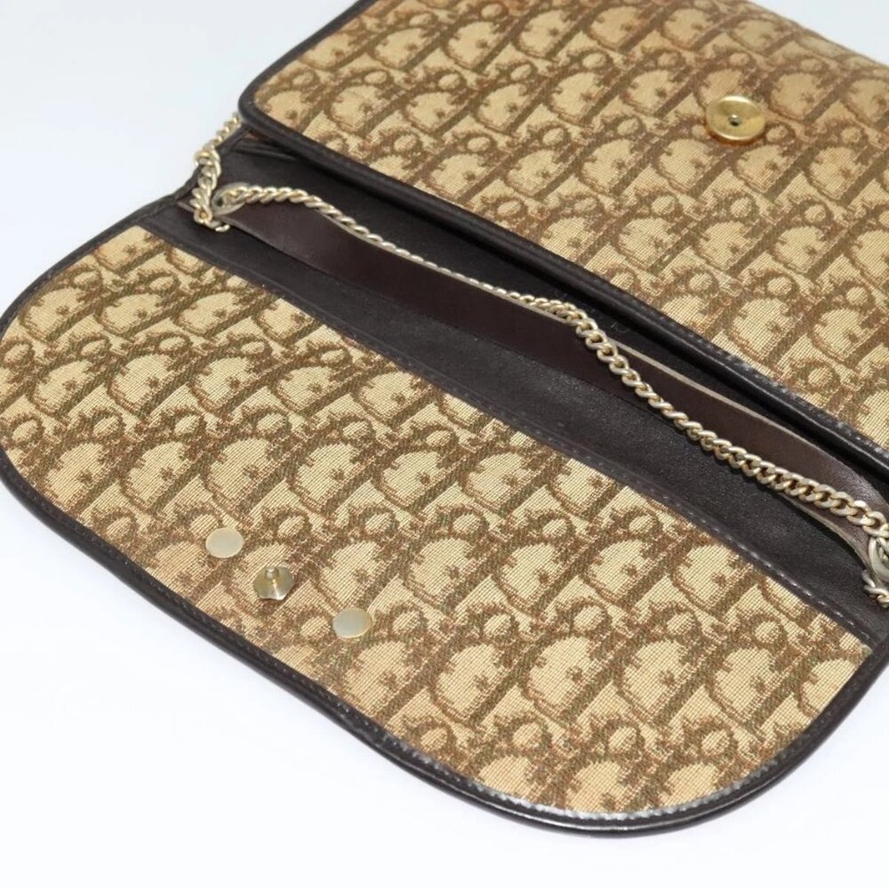 Christian Dior Trotter Canvas Chain Shoulder Bag Brown Auth 131653 - Picture 9 of 16